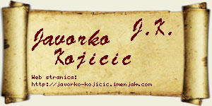Javorko Kojičić vizit kartica